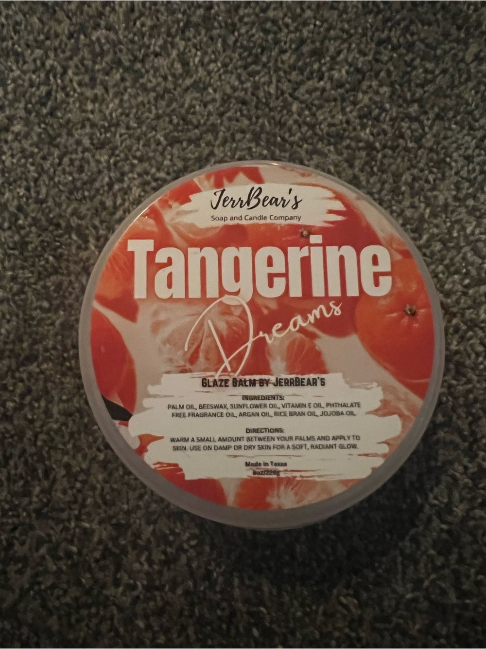 JerrBear's “Tangerine Dreams” 8oz Glaze Balm
